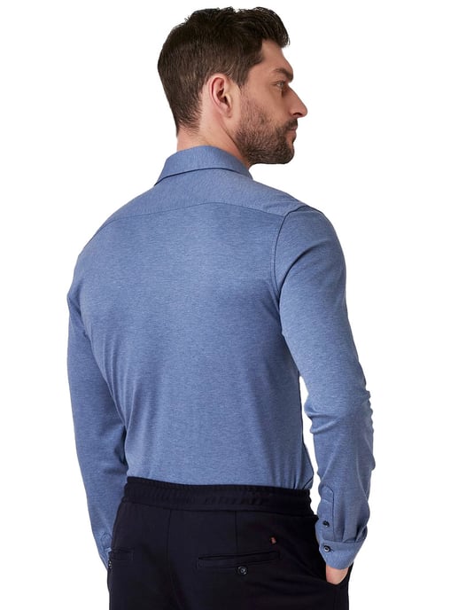 Desoto Luxury Hai overhemd slim fit blauw semi-wide collar - Image 2