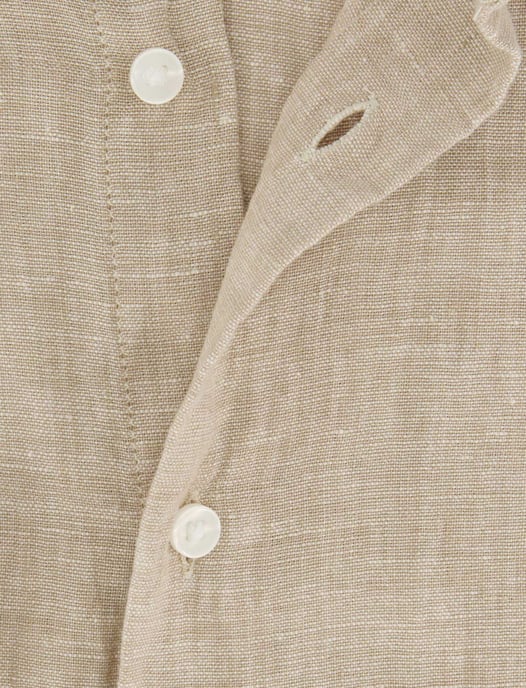 Linnen overhemd beige Seidensticker Slim Fit effen - Image 4