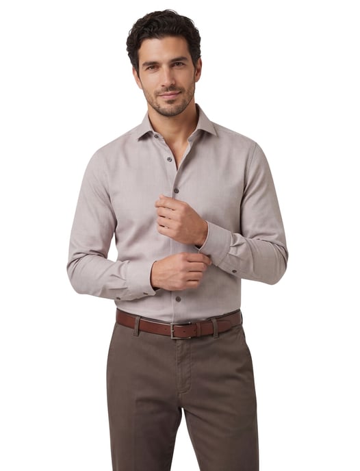 business overhemd Olymp Luxor 24/7 modern fit bruin - Image 1