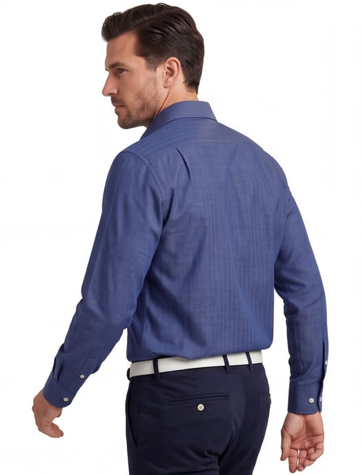 Eton classic fit overhemd blauw katoen - Image 2
