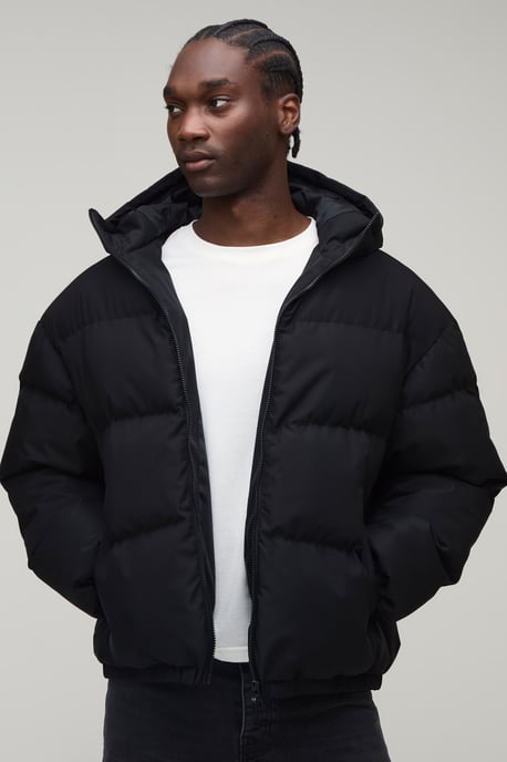 Tall MAN Regular Fit Midweight Padded Hooded Puffer Jacket - Image 1