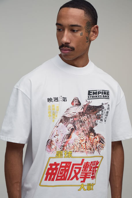 Oversized Star Wars License Print T-Shirt - Image 3