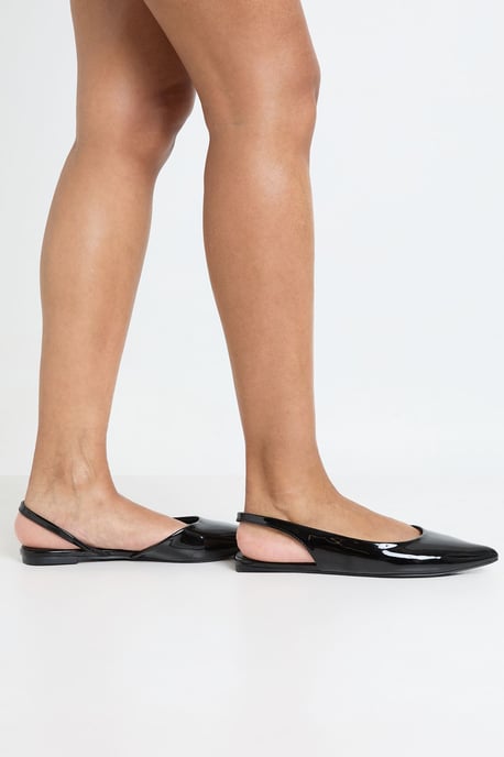 Wide Fit Slingback Patent Pointed Flats - Image 2