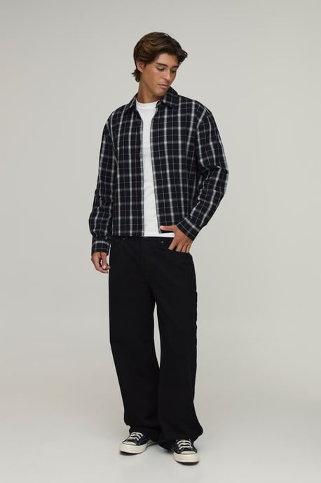 Oversized Boxy Long Sleeve Check Shirt - Image 4