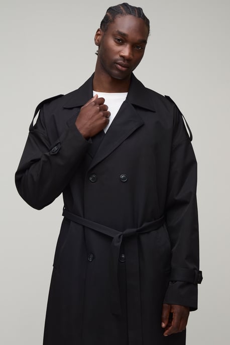 Tall Oversized Twill Trench Coat - Image 3