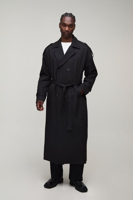 Tall Oversized Twill Trench Coat - Image 4
