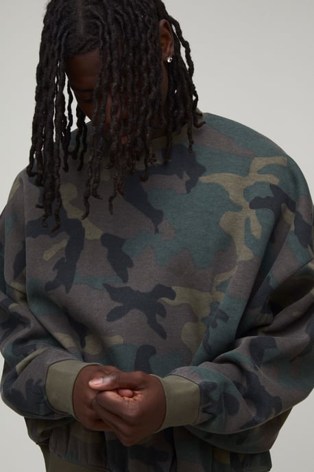 Batwing Camo Crew Neck Sweatshirt - Image 3