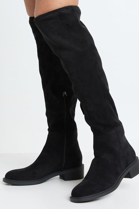 Flat Tie Detail Over The Knee Boots - Image 2