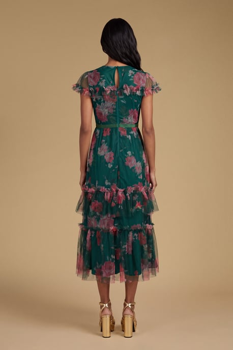 Petite Printed Tulle Maxi Dress - Image 2