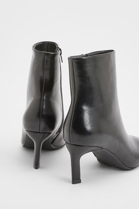 Wide Fit Low Stiletto Heeled Ankle Boots - Image 4