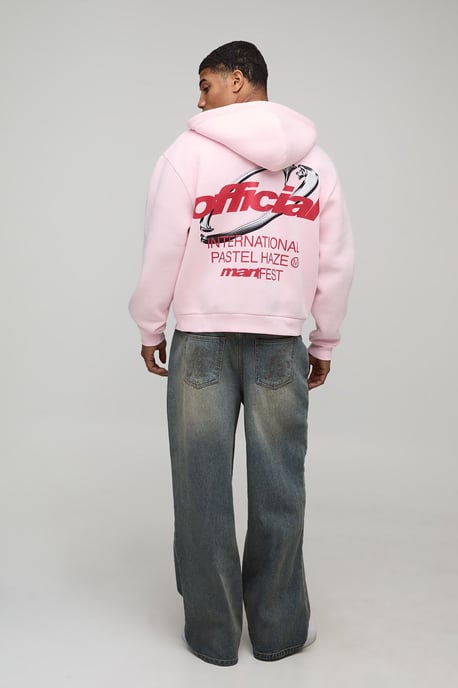 Oversized Boxy Official Zip Through Hoodie - Image 2
