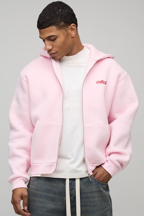 Oversized Boxy Official Zip Through Hoodie - Image 3