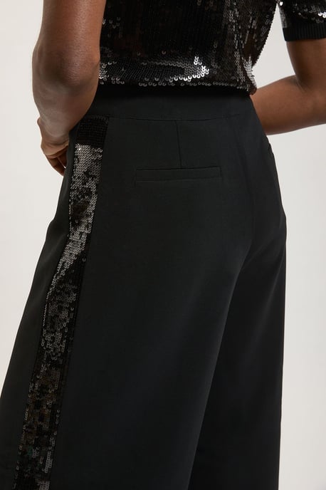 Sequin Side Strip Wide Leg Trouser - Image 4