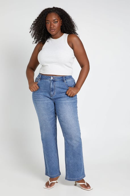 The Plus Mid Waist Baby Bootcut - Image 1