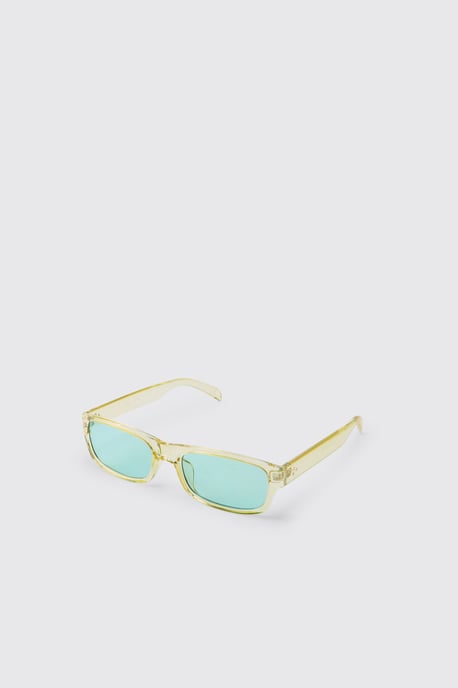 Retro Green Plastic Tinted Sunglasses - Image 1