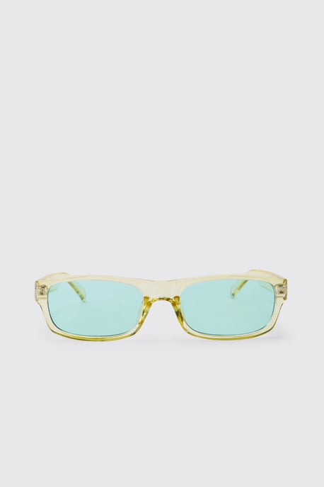 Retro Green Plastic Tinted Sunglasses - Image 2