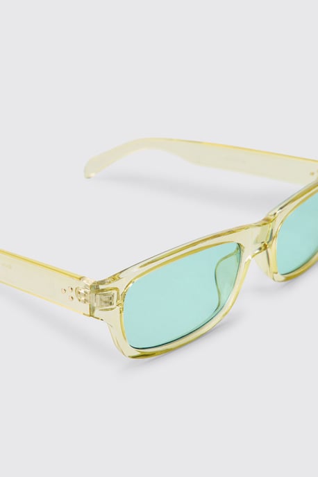 Retro Green Plastic Tinted Sunglasses - Image 3