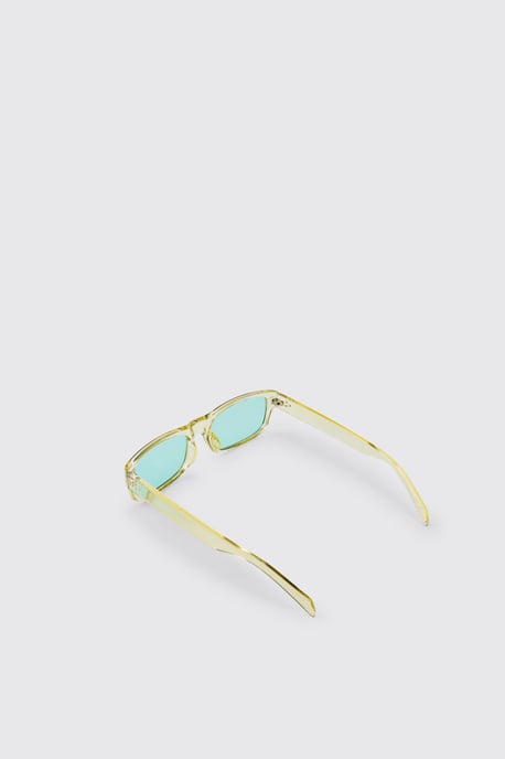 Retro Green Plastic Tinted Sunglasses - Image 4