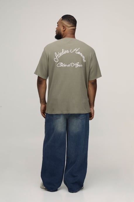 Plus Tinted Washed Relaxed Fit Distressed Jeans - Image 3
