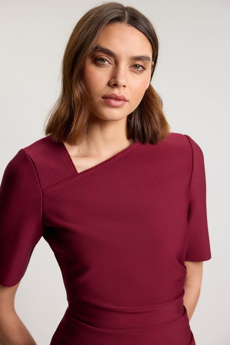 Bandage Asymmetric Long Sleeve Top - Image 4