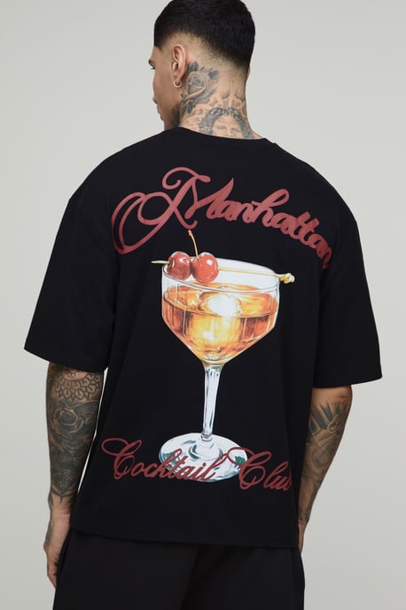 Tall Oversized Manhattan Print T-shirt - Image 1