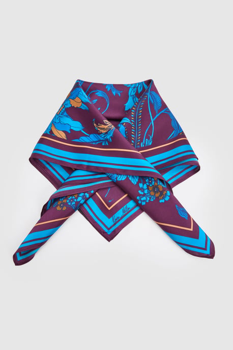 Silk Printed Square Scarf - Image 2