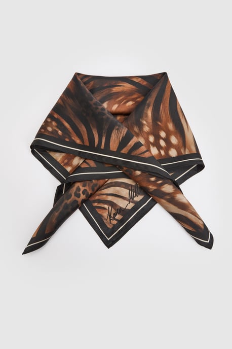 Silk Printed Square Scarf - Image 2