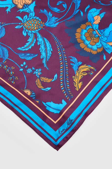 Silk Printed Square Scarf - Image 3