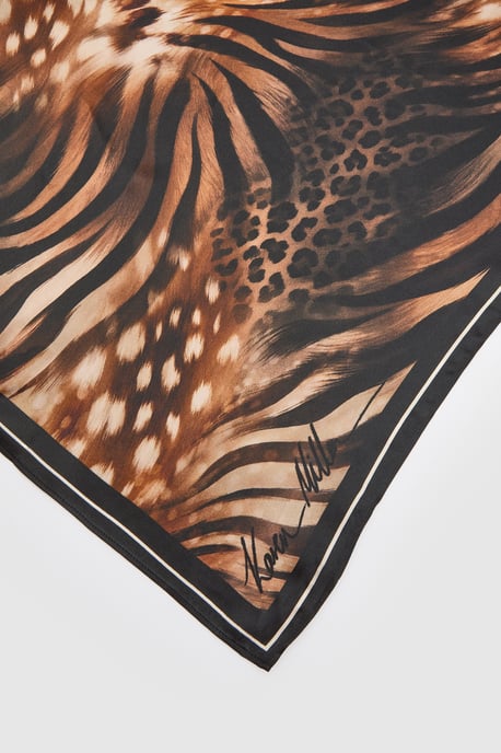 Silk Printed Square Scarf - Image 3