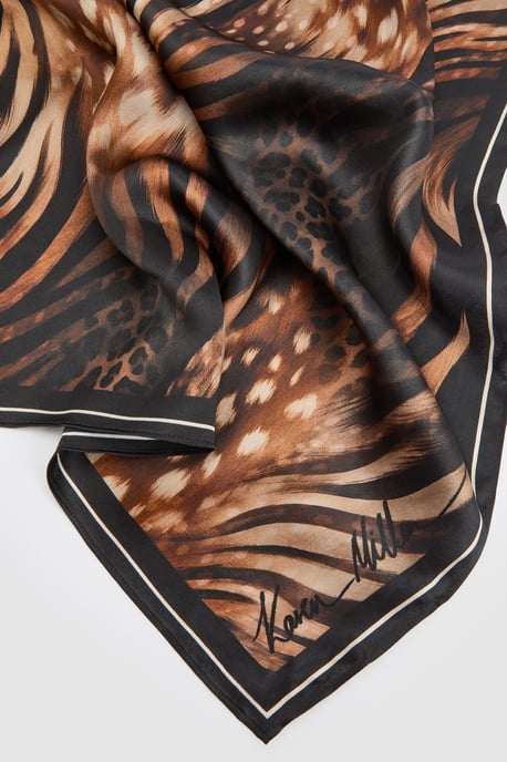 Silk Printed Square Scarf - Image 4