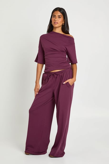 Off The Shoulder Ruched Waist Top - Image 3