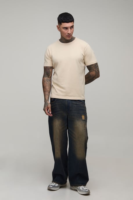 Tall Tinted Stonewash Baggy Distressed Jeans - Image 4