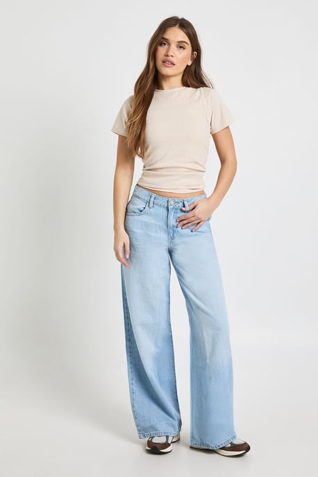 Basics Mid Waist Boyfriend Jean - Image 1