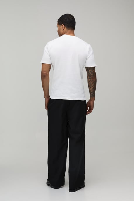 Baggy Fit Pleat Front Tailored Trousers - Image 2