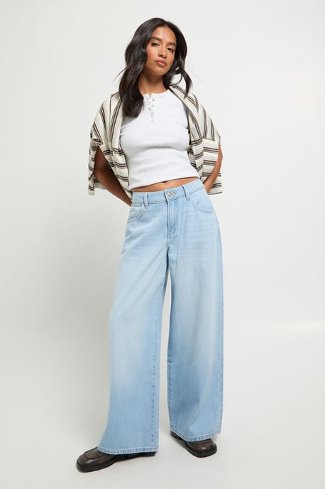 Petite Basics Mid Waist Boyfriend Jean - Image 3