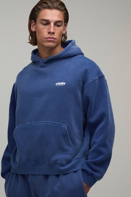 Oversized Man Sport Washed Hoodie - Image 1