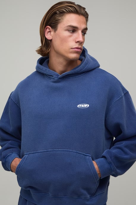 Oversized Man Sport Washed Hoodie - Image 3