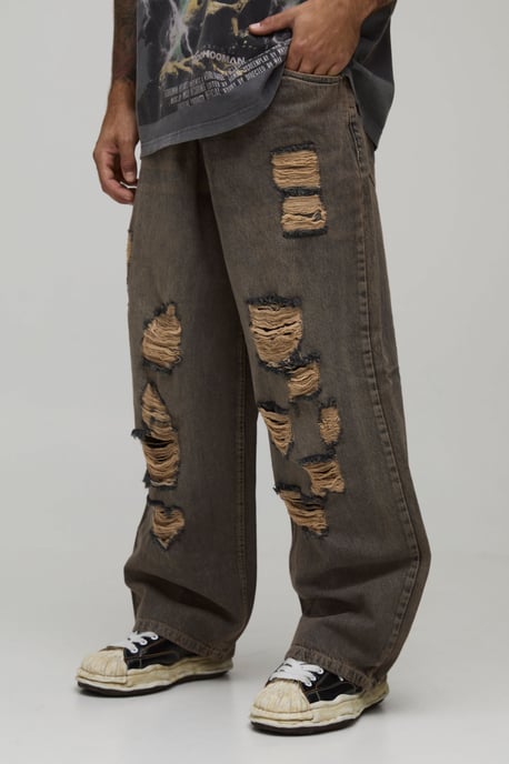 Extreme Baggy All Over Ripped Jeans - Image 1