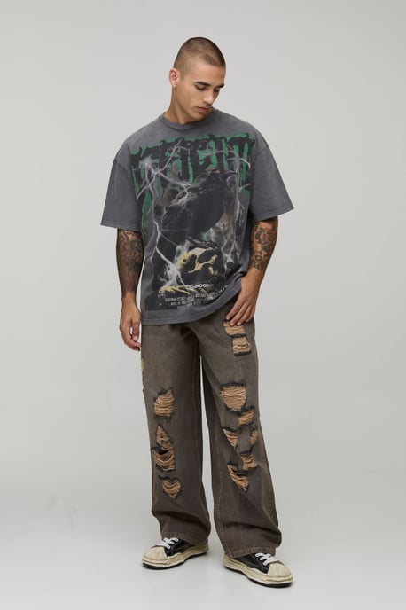 Extreme Baggy All Over Ripped Jeans - Image 4