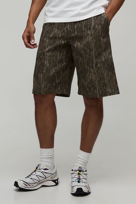 Regular Fit Camo Twill Co-ord Short - Image 1