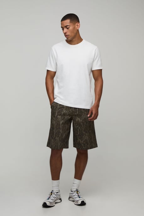 Regular Fit Camo Twill Co-ord Short - Image 4
