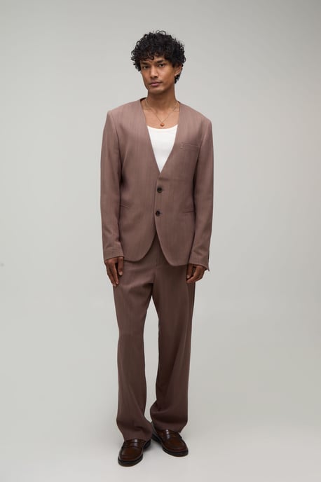 Linen Look Relaxed Fit Tailored Trousers - Image 4