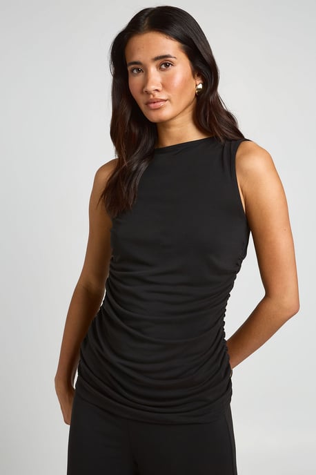 Modal Ruched Side Long Line Top - Image 1