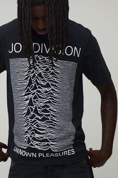 Regular Joy Division Acid Wash License Print T-shirt - Image 3