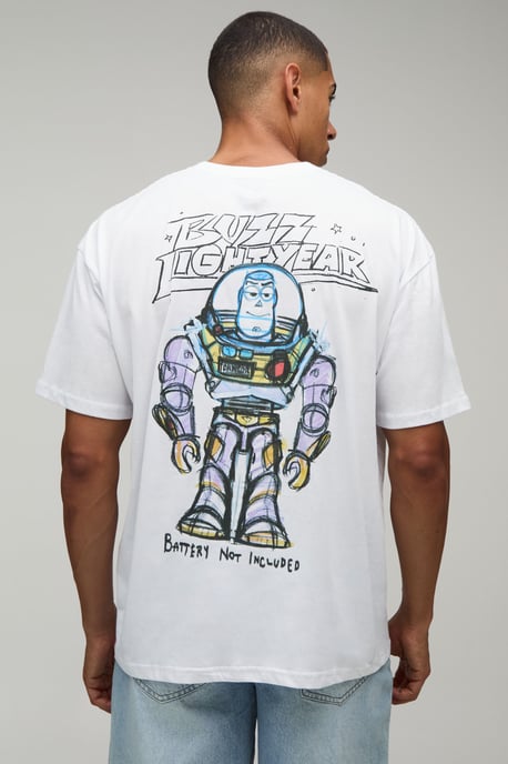 Oversized Disney Toy Story Buzz Lightyear License Print T-shirt - Image 1