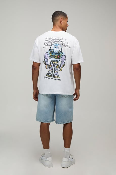 Oversized Disney Toy Story Buzz Lightyear License Print T-shirt - Image 2