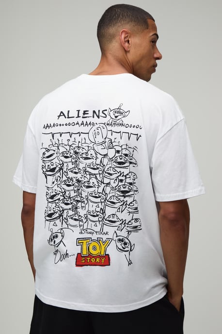 Oversized Disney Toy Story Aliens License Print T-shirt - Image 1