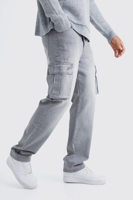 Tall Relaxed Rigid Cargo Jeans - Image 1