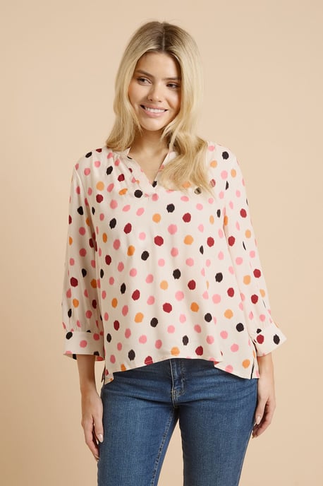 Cream Spot Overhead Shirt - Image 1