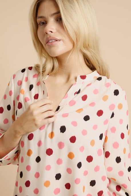 Cream Spot Overhead Shirt - Image 4